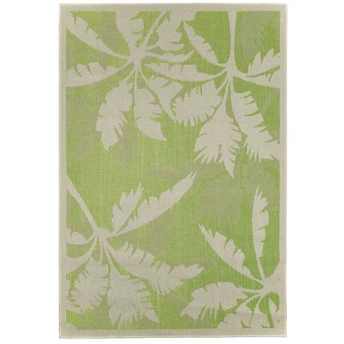 Floorita Zeleno-bež zunanja preproga Palm, 160 x 230 cm