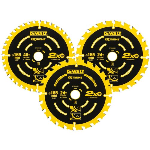 Dewalt DT10397 set pila za ručni cirkular 165 mm - 3 komada Slike