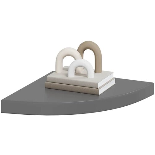  Plutajuće kutne police 4 kom sjajne sive 35 x 35 x 3,8 cm MDF Slike