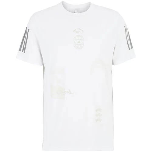 Adidas Funkcionalna majica 'Global' srebrno-siva / bela