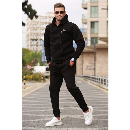 Madmext Sports Sweatsuit Set - Black - Relaxed fit Slike