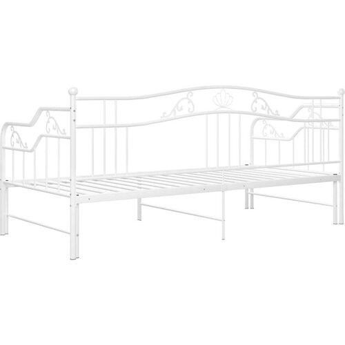 VidaXL okvir za krevet na razvlačenje bijeli metalni 90 x 200 cm Slike