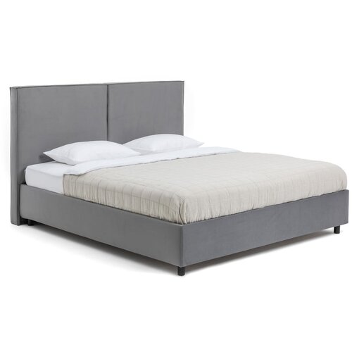 Bonami Selection Sivi tapecirani bračni krevet s podnicom i prostorom za odlaganje 180x200 cm Myra Bold &amp;ndash; Slike