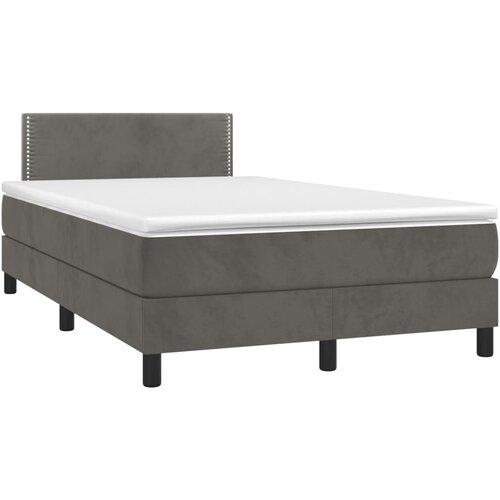 Box spring krevet s madracem tamnosivi 120 x 200 cm bar&amp;scaron;unasti Slike