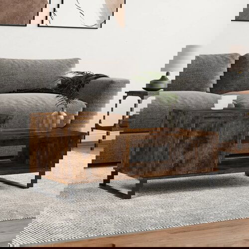 VidaXL Stolić za kavu boja hrasta 100x50x45 cm konstruirano drvo Slike