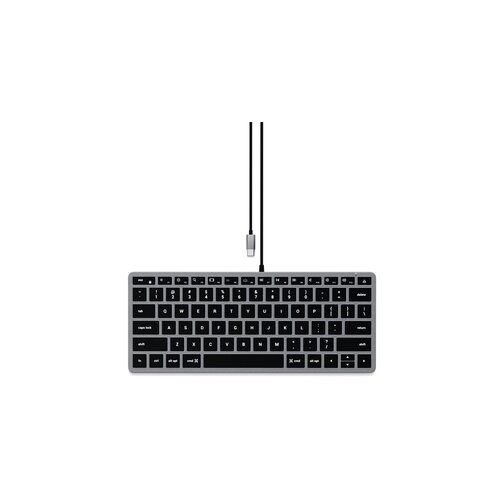 Satechi Žična tipkovnica Slim W1 USB-C BACKLIT, ZDA, vesoljsko siva Slike