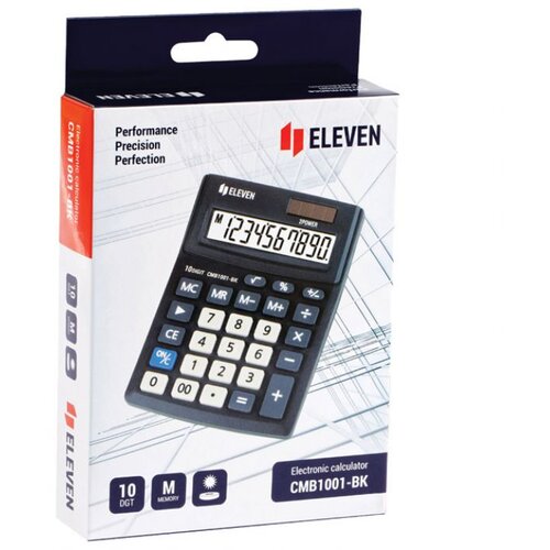  KALKULATOR KOMERCIJALNI 10MJESTA ELEVEN CMB-1001 BK CRNI Slike