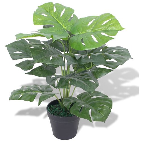  Umjetna Biljka Monstera s Posudom 45 cm Zelena Slike