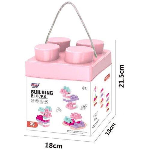  Kocke Building Blocks Roza Medium &ndash; 35 kos Cene
