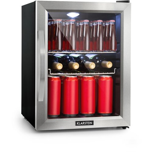 Klarstein Beersafe M, hladnjak, C, LED, 2 metalne rešetkaste police, staklena vrata, crni Cijene