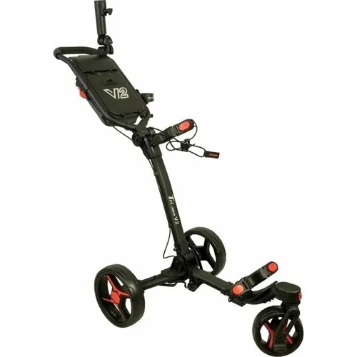Axglo Tri-360 V2 3-Wheel SET Black/Red Ročni voziček za golf