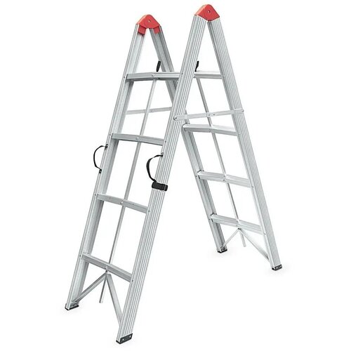 SuperStep Duple Sklopive &amp;Scaron;tapne Alu Merdevine 2x4 158cm Slike