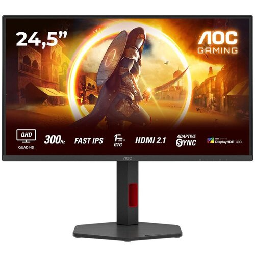 AOC MONITOR Q25G4SR, GAMING 25'', G, 300HZ, FAST IPS, 2560x1440, 0.3 MS, 80M:1, 300 CD/M, TILT, HEIGHT ADJUSTABLE, SWIVEL, PIVOT Cijene