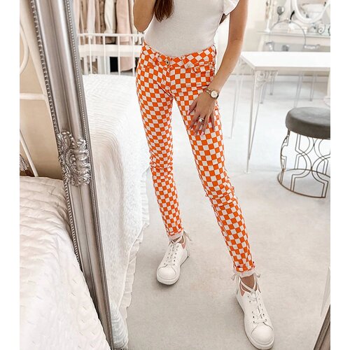 Gemre Orange plaid fabric trousers Bler Cijene