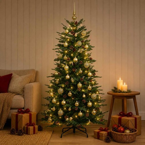  Umjetno božićno drvce s nogom 150 cm 150 LED lampica Cijene
