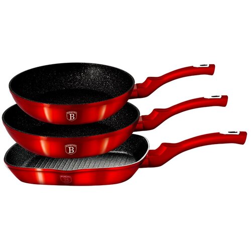 Shumee set 3 granitnih ponev 20/24/28CM berlinger haus metalic line bordo BH-1289-N, (21385233) Cene