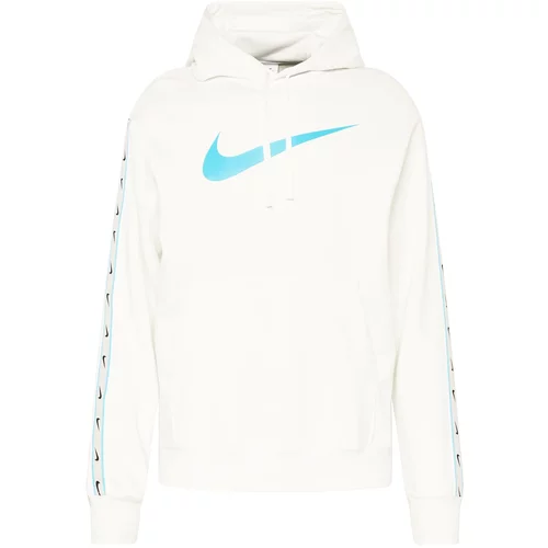 Nike Sportswear Sweater majica 'REPEAT' nebesko plava / bijela