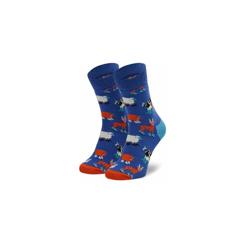 Happy Socks Otroške visoke nogavice KFCR01-6500 Modra