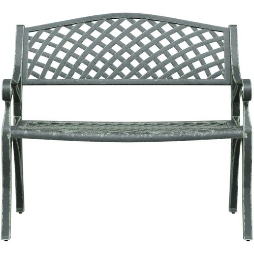 VidaXL vrtna klupa 102 cm od lijevanog aluminija zelena Slike
