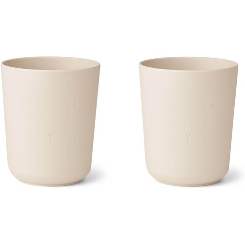 Liewood 2 dijelni set čaša od bio plastike stine rabbit sandy Cene