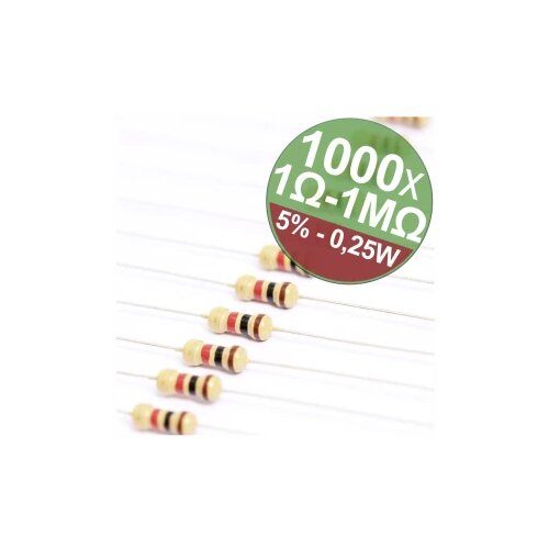 Quadrios 22P060 komplet ugljenoslojnih otpora aksijalno ožičen 0.25 W 5 % 1 Set Slike
