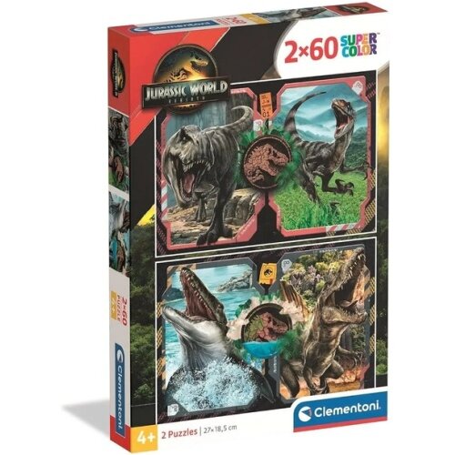 Clementoni puzzle 2x60 jurassic world 2025 ( CL24830 ) Cene