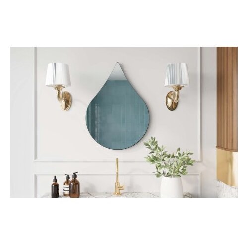 Hanah home ogledalo oblika kapljice damla black Slike