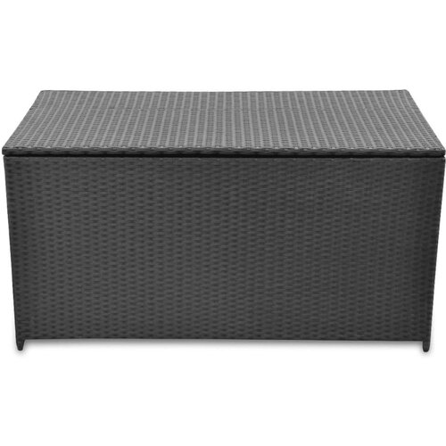  Kutija za pohranu crna 120 x 50 x 60 cm od poliratana Slike