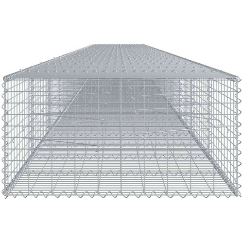 VidaXL Gabionska ko&amp;scaron;ara s poklopcem 1200x100x50 cm pocinčano željezo Slike