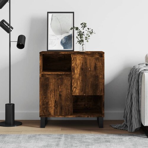 vidaXL Komoda boja dimljenog hrasta 60 x 35 x 70 cm konstruirano drvo Cijene