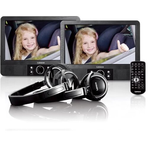 Lenco Prenosni DVD predvajalnik MES-415 z dvema 9-palčnima zaslonoma, (5000532915) Slike