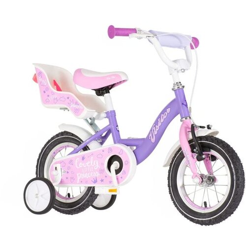  Bicikl Visitor 12" Liloo V-Brake kontra 95-115cm - Ljubicasto roze perla (1120095) Cene
