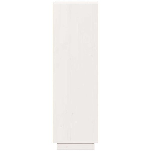 VidaXL visoka omara bela 37x34x110 cm trdna borovina Slike