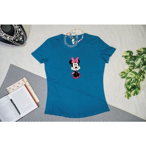  minnie mouse strukirana majica svetlo plava Cene