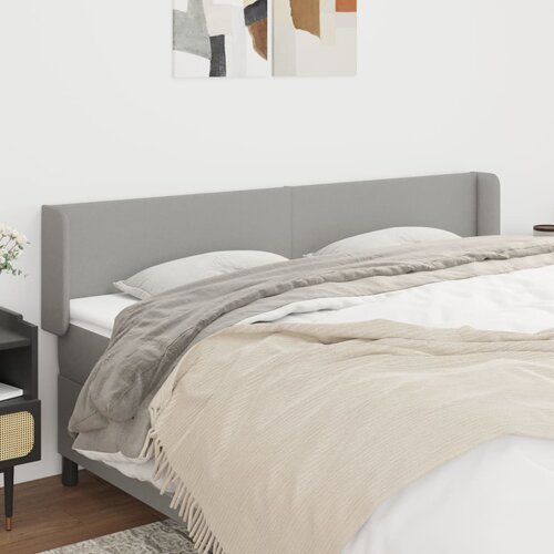 vidaXL Uzglavlje s ušima svjetlosivi 163x16x78/88 cm od tkanine Cijene
