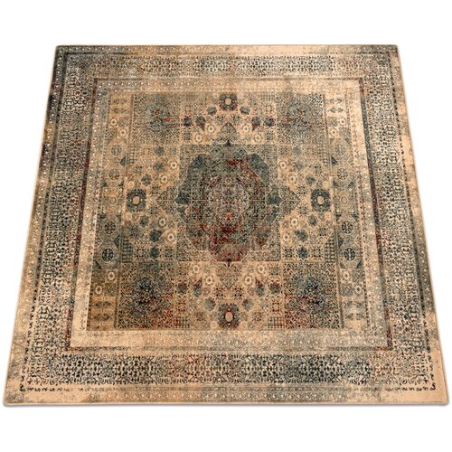 RugsX Preproge Preproga volna OMEGA MAMLUK Kvadrat Rozeta vintage 170x170 cm Bež Slike