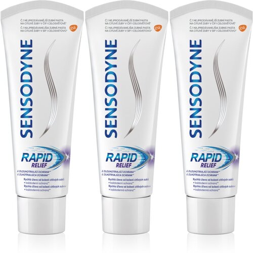 Sensodyne Rapid zobna pasta za občutljive zobe 3x75 ml Slike