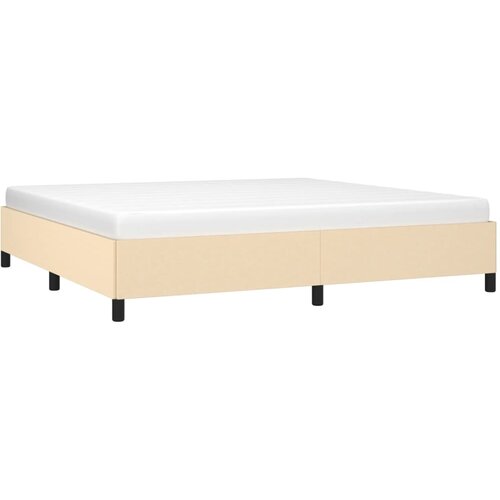  Okvir za krevet bez madraca krem 200x200 cm od tkanine Slike