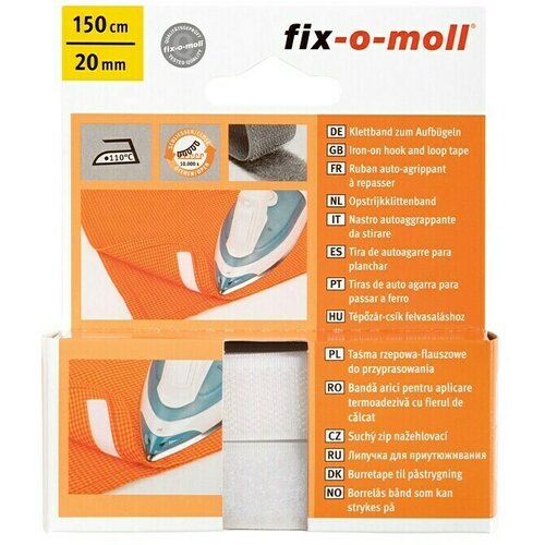 Fix-o-moll kombinirani komplet čičak trake (d x š: 150 x 20 mm, bijele boje, lijepljenje glačanjem) Cijene