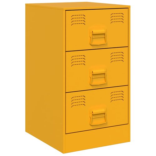 Maison Chic Nočna omarica - Nočna miza gorčično rumena 34,5x39x62 cm jeklo, (21688582) Cene