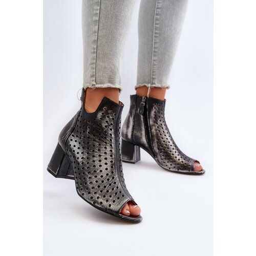 Maciejka Leather Cut-Out Boots Slike