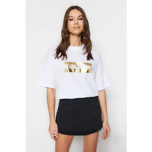 Trendyol T-Shirt - White - Relaxed fit