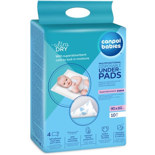 Canpol Disposable Underpads jednokratne podloge za previjanje Super Absorbent 10 kom Cijene