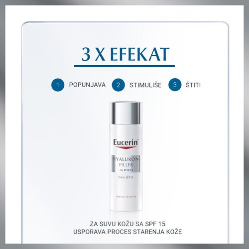 Eucerin hyaluron-filler dnevna krema za normalnu i me&amp;scaron;ovitu kožu SPF15 Slike