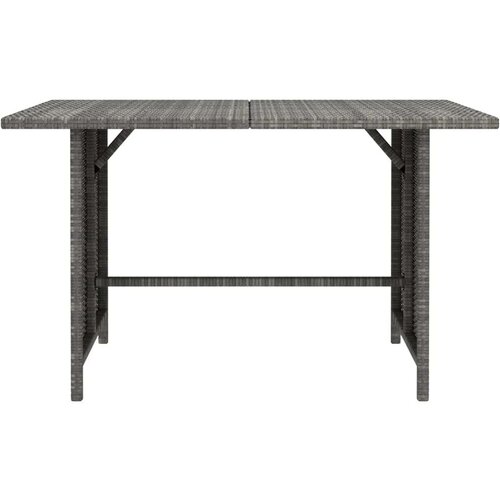 VidaXL Vrtni blagovaonski stol sivi 110 x 70 x 65 cm od poliratana Slike