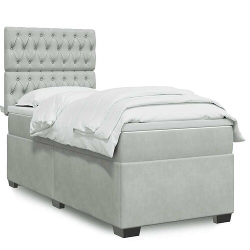 Box spring krevet s madracem svjetlosivi 80 x 200 cm bar&scaron;unasti Cijene