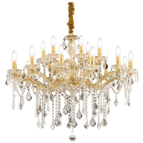 Ideal Lux kristalni luster na lancu florian 18xE14/40W/230V, prečnik 86 cm, zlatne boje Cene