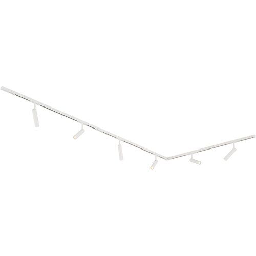 QAZQA Modern railsysteem met 6 spots wit 1-fase - Slimline Uzzy Slike