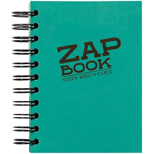 Clairefontaine Zap book A6 80gr 160L, mix boja, spiralni uvez, bjanko, 100% reciklirani papir Slike