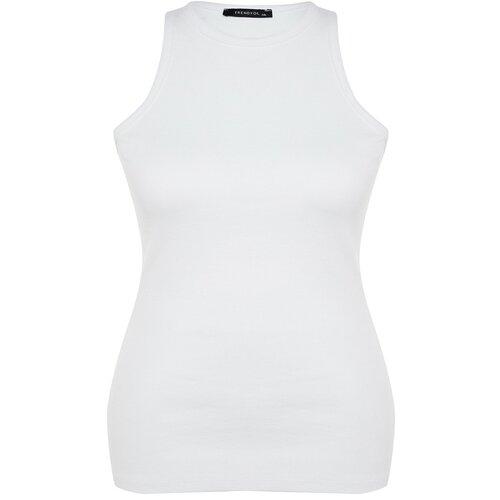 Trendyol Curve Plus Size Camisole - White - Fitted Slike
